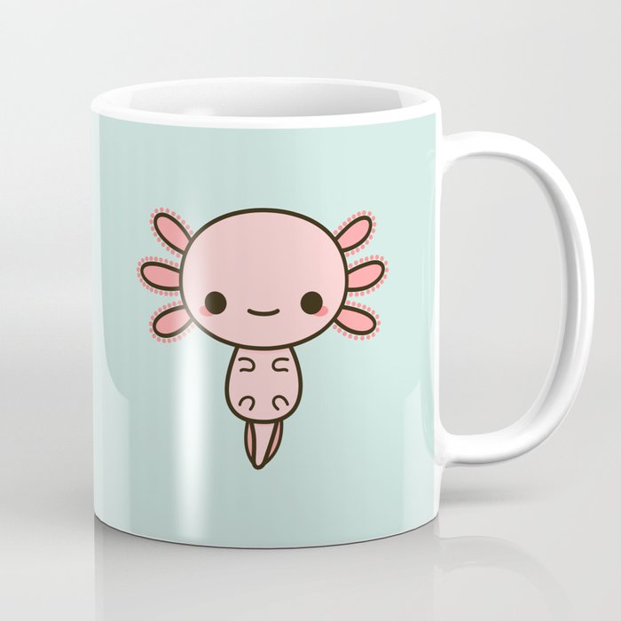 Kawaii axolotl Coffee Mug by peppermintpopuk