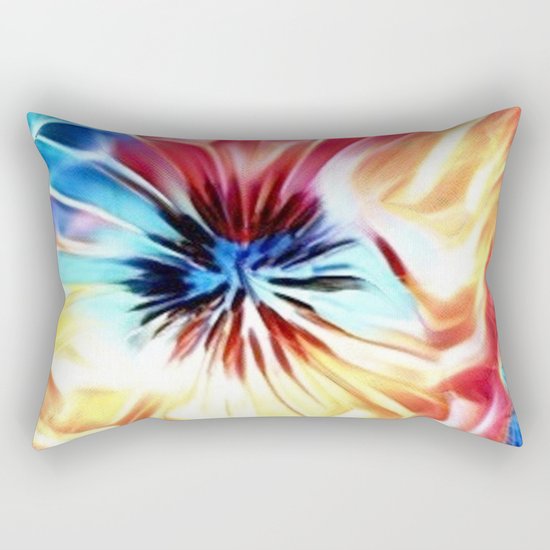 Circular Abstract Rainbow Rectangular Pillow