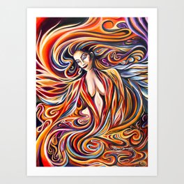 Phoenix Goddess Rising Art Print