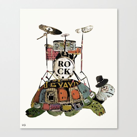 rock turtle Canvas Print