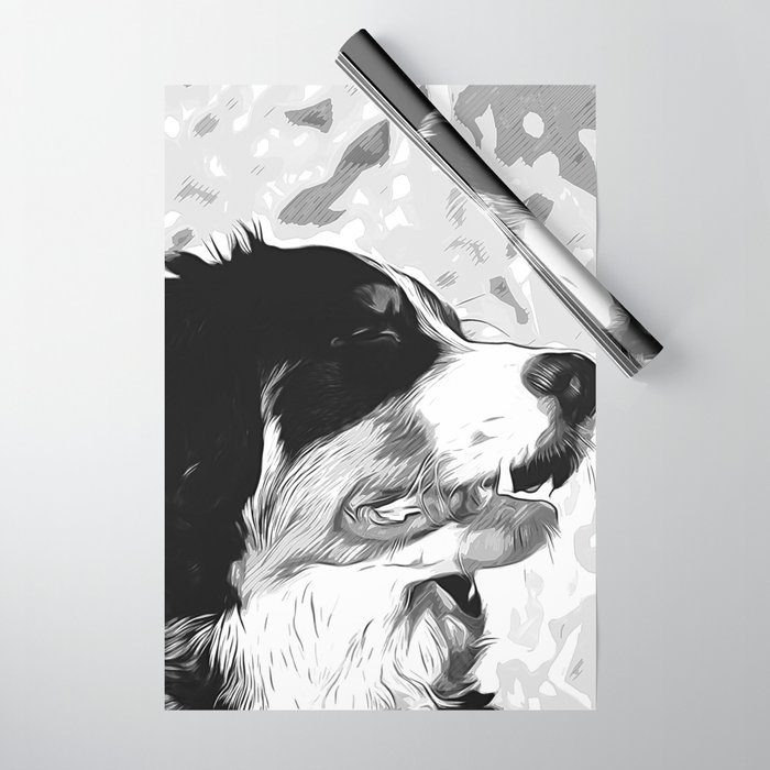 Bernese Mountain Dog Vector Art Black White Wrapping Paper By Gxp Design Society6 Download bernese mountain dog stock vectors. bernese mountain dog vector art black white wrapping paper by gxp design