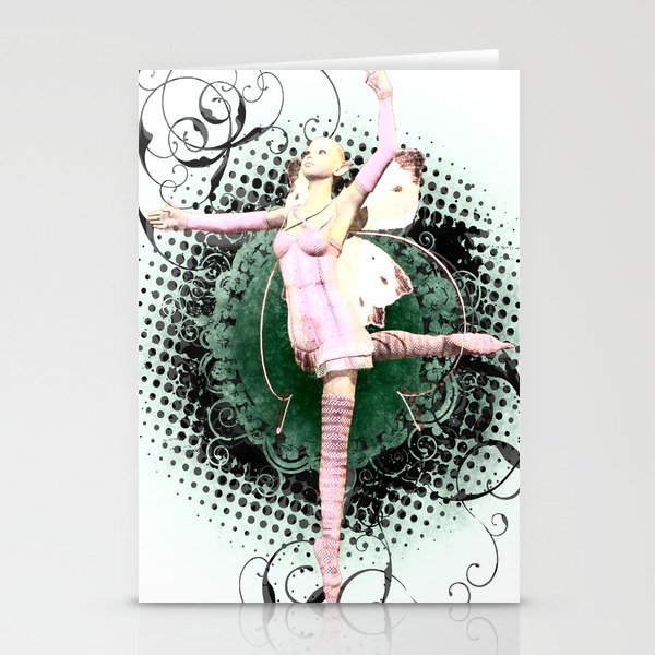 Pink Butterfly Fairy Ballet Stationery Cards
