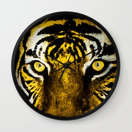 Purple/Gold Tiger Wall Clock