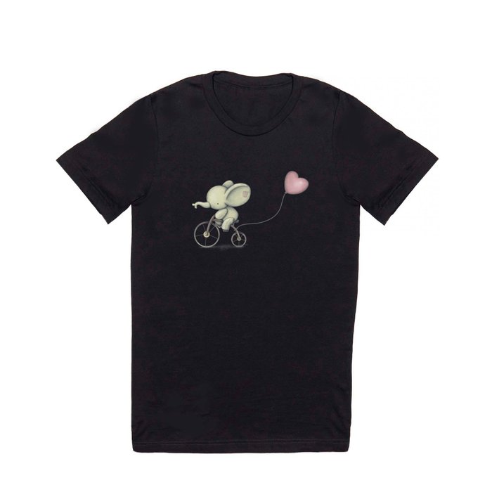 Cute Elephant riding his bike T Shirt