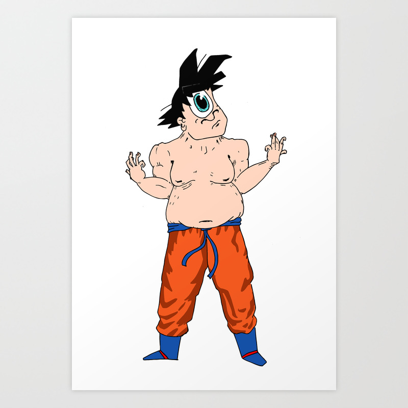 Goku And His Dragon Eye Ball Art Print By Jimlockey Society6