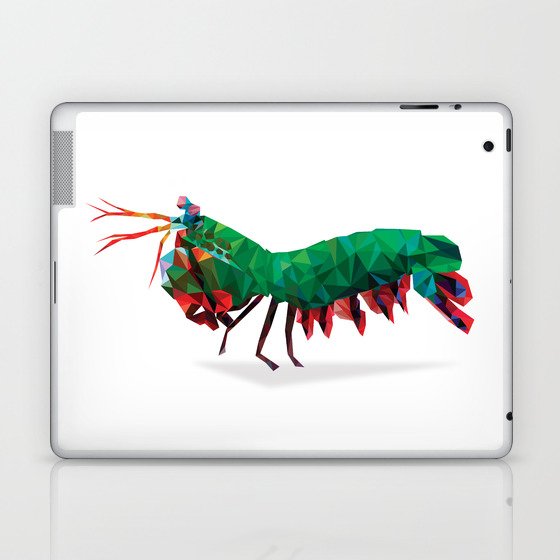 Geometric Abstract Peacock Mantis Shrimp  Laptop & iPad Skin