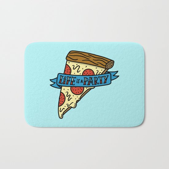 Life is a Pizza Party Bath Mat