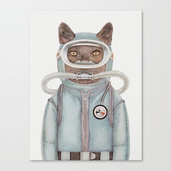 Scuba Cat Canvas Print