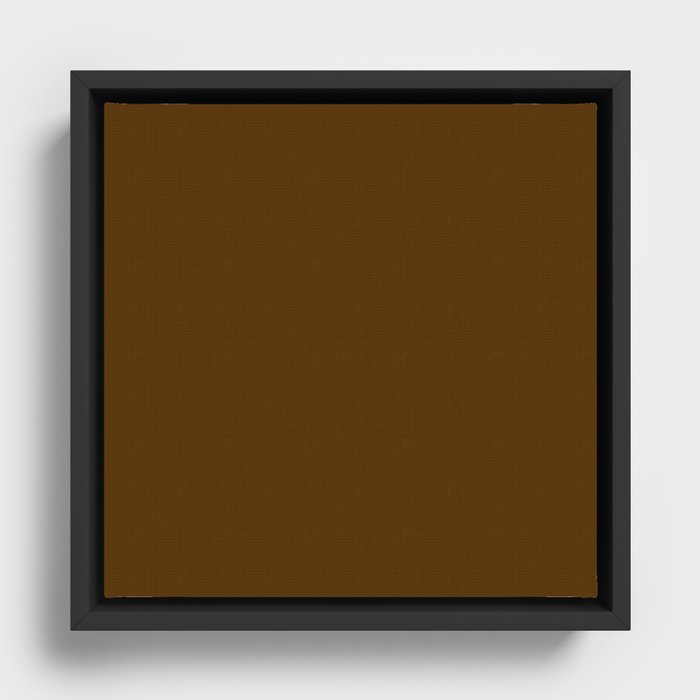 Truly Brown Framed Canvas
