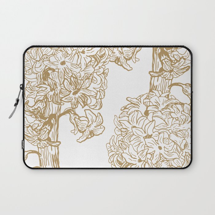 Big scale Hyacinyhs in Gold Laptop Sleeve