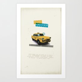Taxi driver Art Print