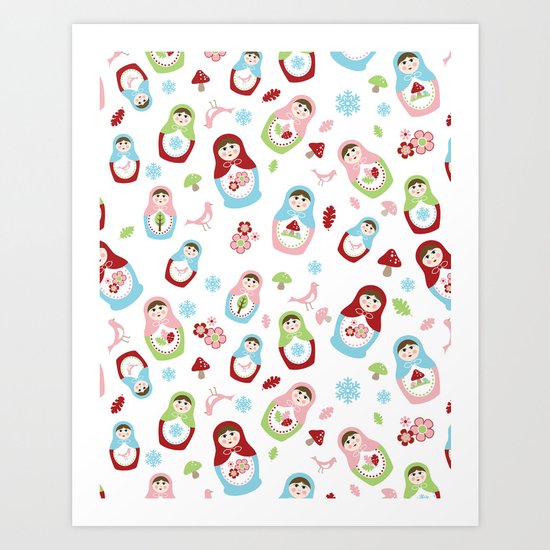 Matryoshka - Seasons Art Print