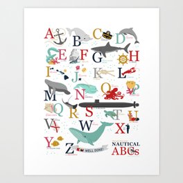 Nautical ABCs Art Print