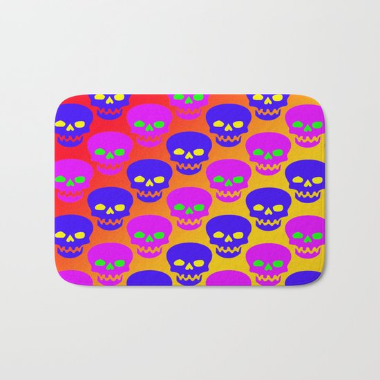 Bright Skulls Bath Mat