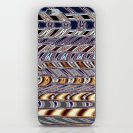 Abstract Waves In Purple And Yellow iPhone Skin