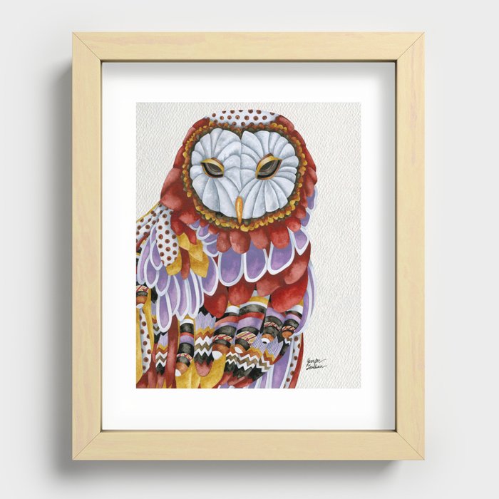 Owl Aura 2 Recessed Framed Print