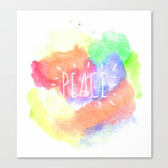 peace watercolour Canvas Print