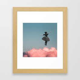 PINK CLOUD GIRL Framed Art Print