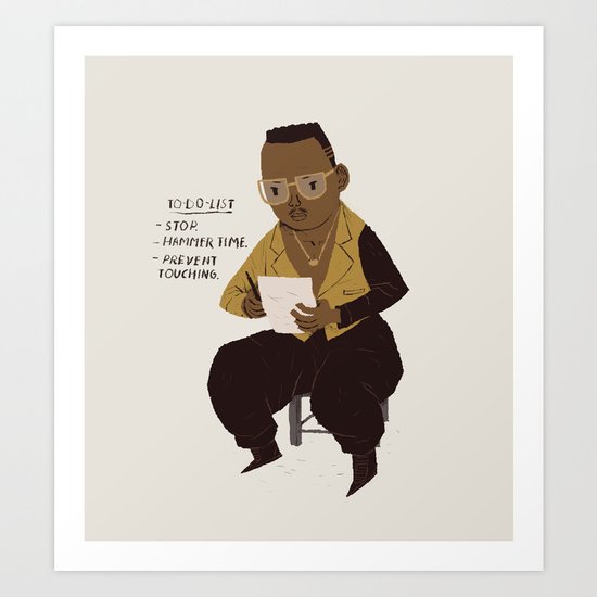hammer to do list Art Print