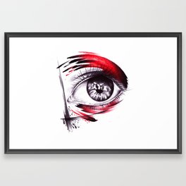 Trash Polka Eye Framed Art Print
