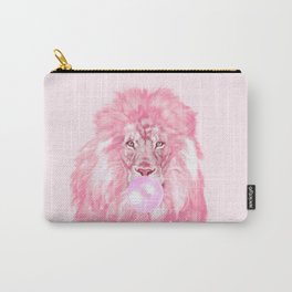 Lion Chewing Bubble Gum in Pink Carry-All Pouch