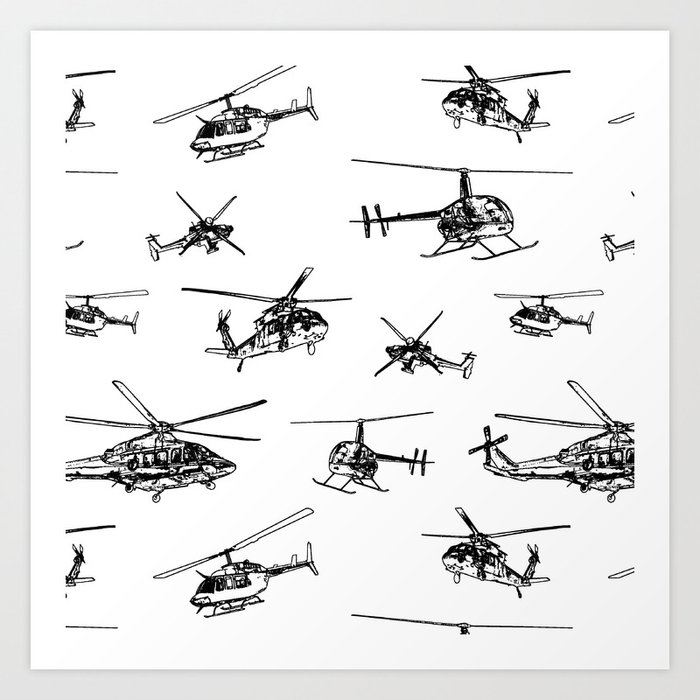 Helicopters Art Print