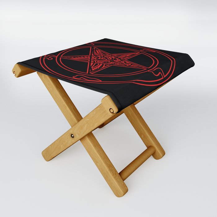 Das Siegel des Baphomet - The Sigil of Baphomet (red) Folding Stool