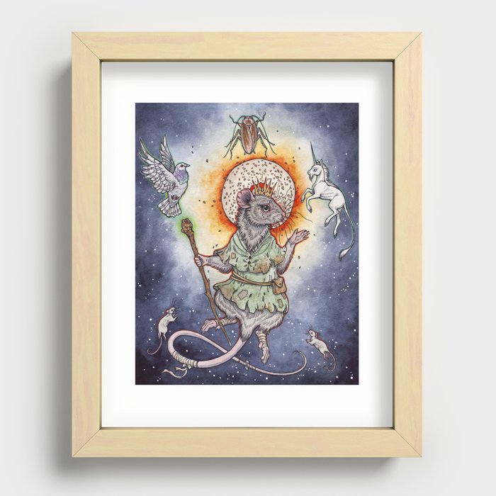 The Saint of the Subway Tunnels Recessed Framed Print