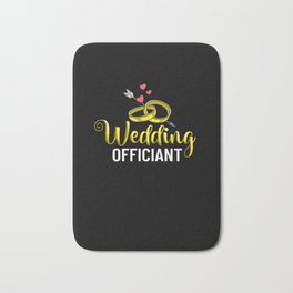 Wedding Officiant Marriage Minister Funny Pastor Bath Mat