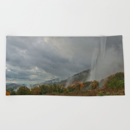 Dolly Sods Mountain Fog Beach Towel