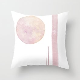 Dusty pink abstract Throw Pillow