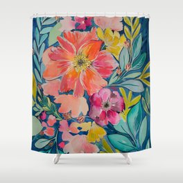 Frolicking Flowers Shower Curtain