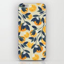 Oranges branch and flowers iPhone Skin | Pattern, Garden, Digital, Food, Kitchen, Lemons, Spring, Botanical, Watercolor, Branch 