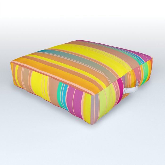 Bright Stripes 2 Outdoor Floor Cushion