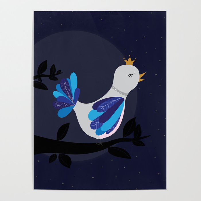 Rock-A-Bye Blue Bird Poster