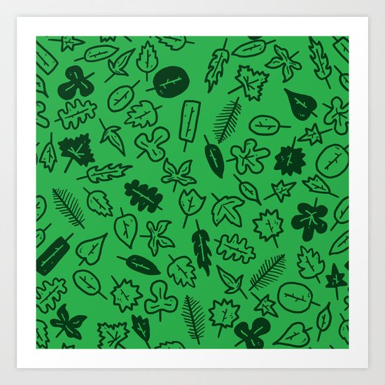 Leaves Pattern Art Print