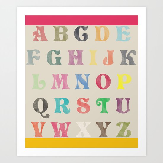 ALPHABET Art Print
