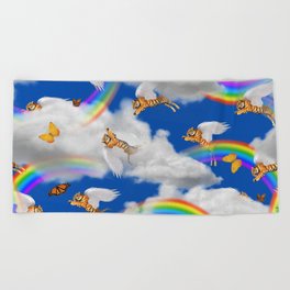 Chasing Tigers Beach Towel