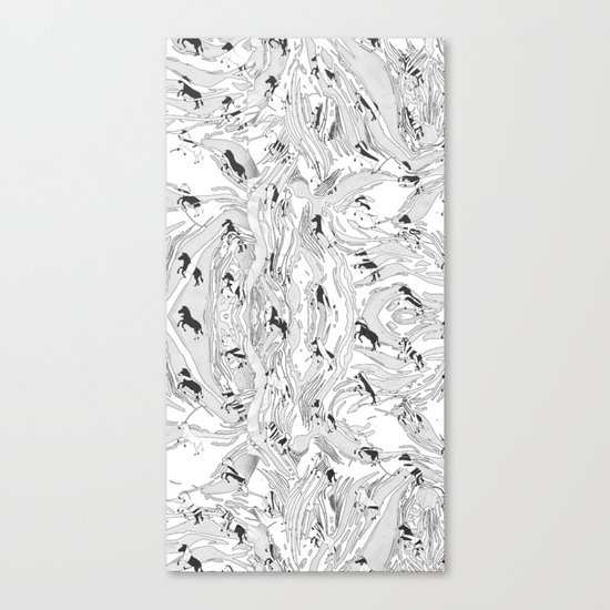 Zebra Cowboys Canvas Print