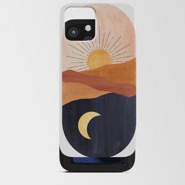 Abstract day and night iPhone Card Case