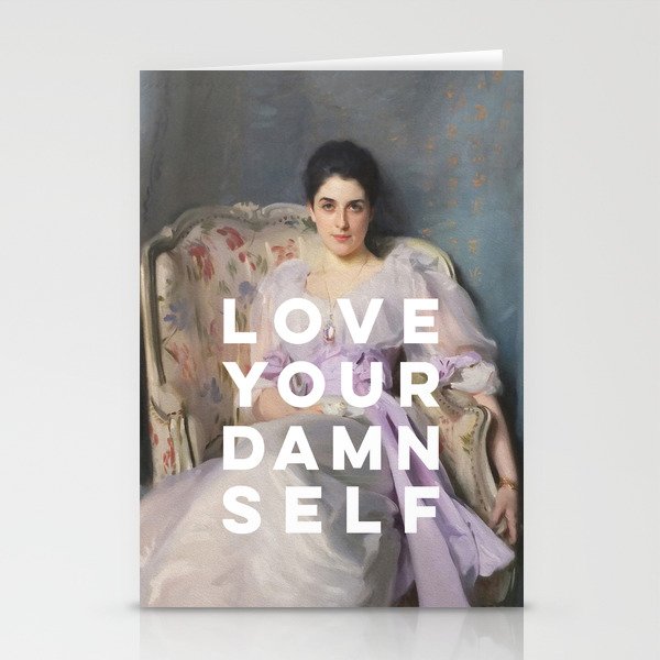 Love Your Damn Self - Funny Inspirational Quote Stationery Cards