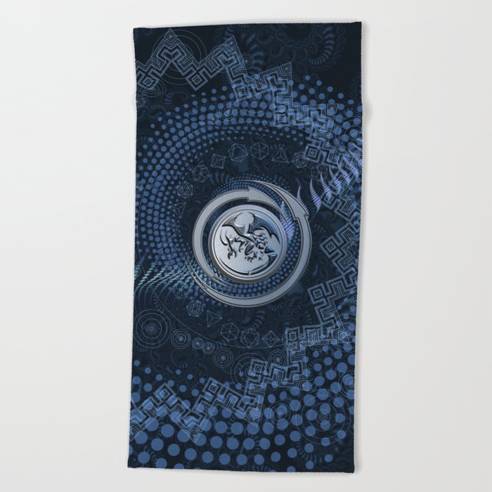 Emblem of Dragons Frost Beach Towel
