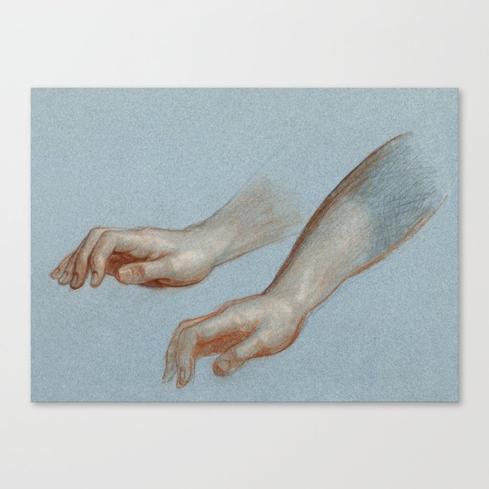Study of Angel's Hand for "Mercy's Dream" Canvas Print