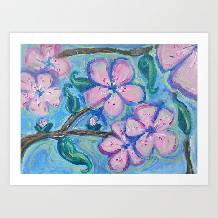 Cherry Blossom Composition #1 Art Print