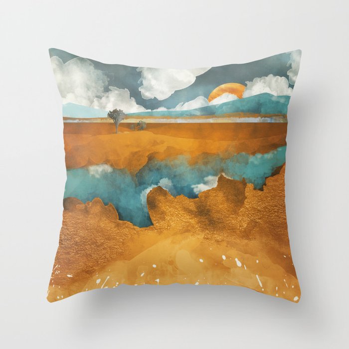 Desert River Throw Pillow