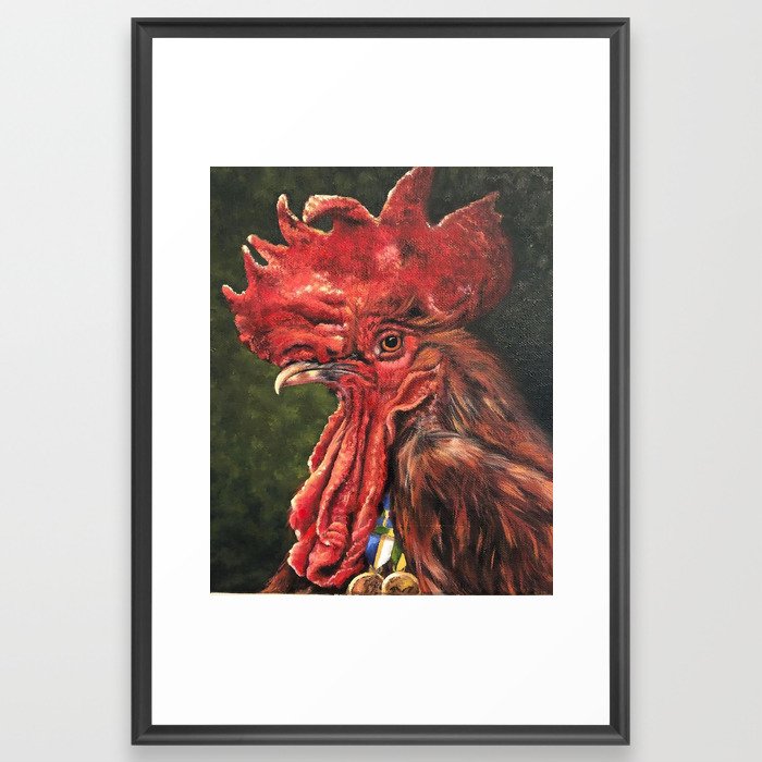 Awe red never fades Framed Art Print