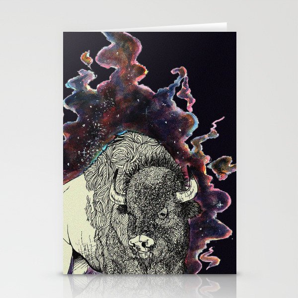Cosmic Bison Stationery Cards