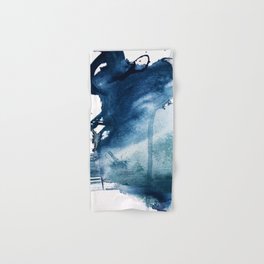 Pacific Grove: a pretty minimal abstract piece in blue by Alyssa Hamilton Art Hand & Bath Towel