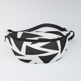 Black and White Triangle Fanny Pack