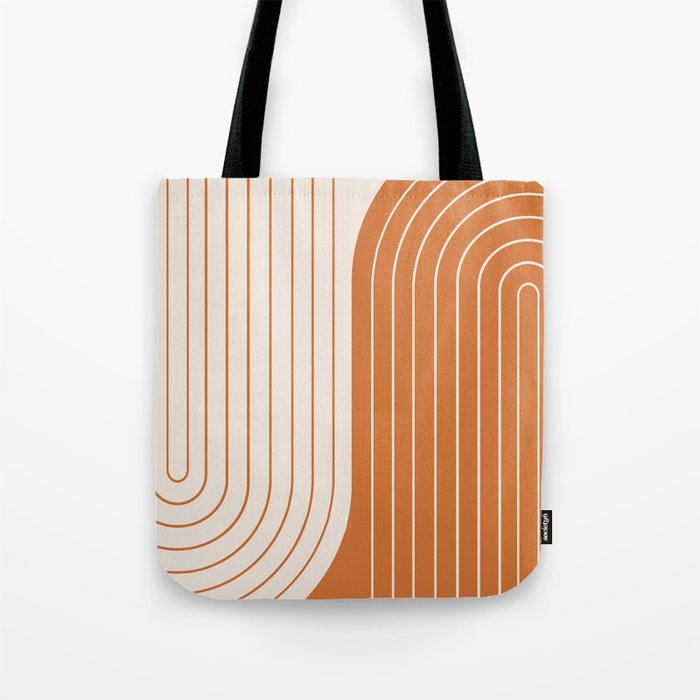 Two Tone Line Curvature LXXXIV Tote Bag